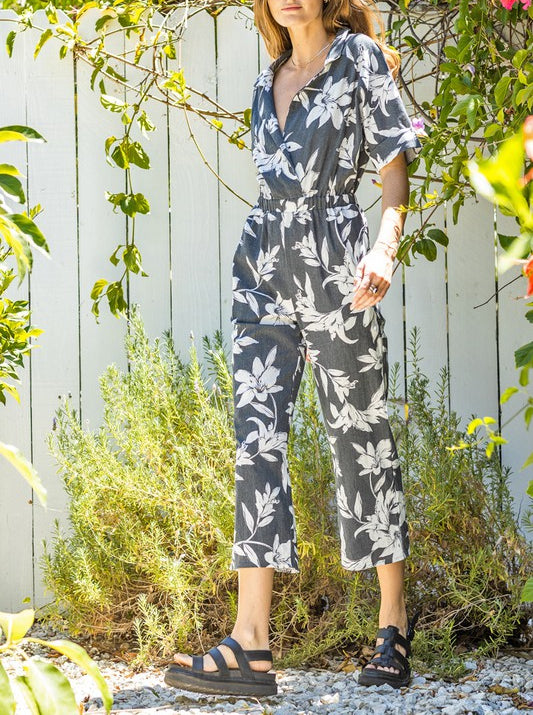 Morning Meadow Floral Print Jumpsuit