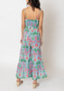 Remi Abstract Printed Wide Leg Jumpsuit In Blue/Pink Multi