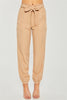 Talk Of The Town Paperbag Waist Pant In Camel