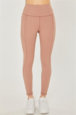 Street Chic High Waisted Soft Legging In Mauve