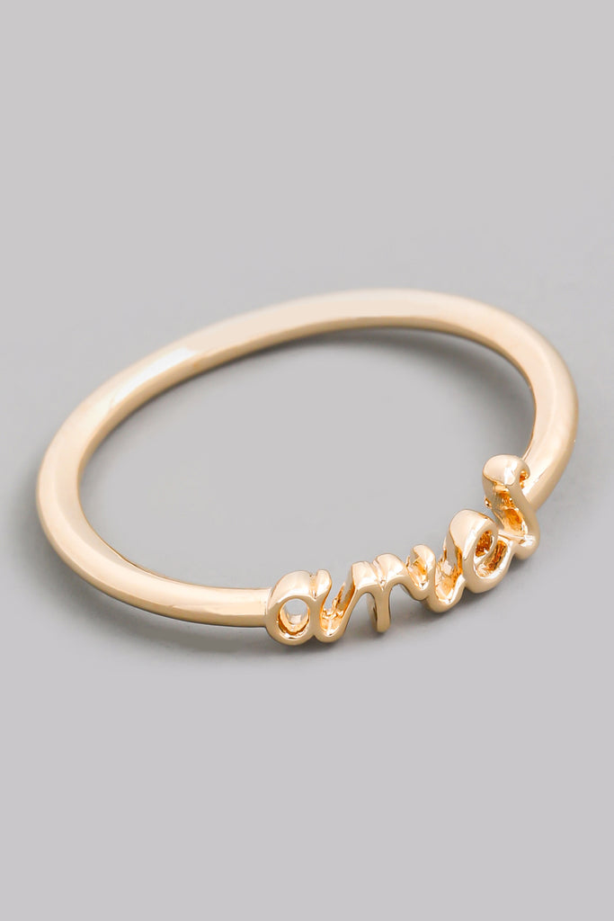 Zodiac Dainty Cursive Ring