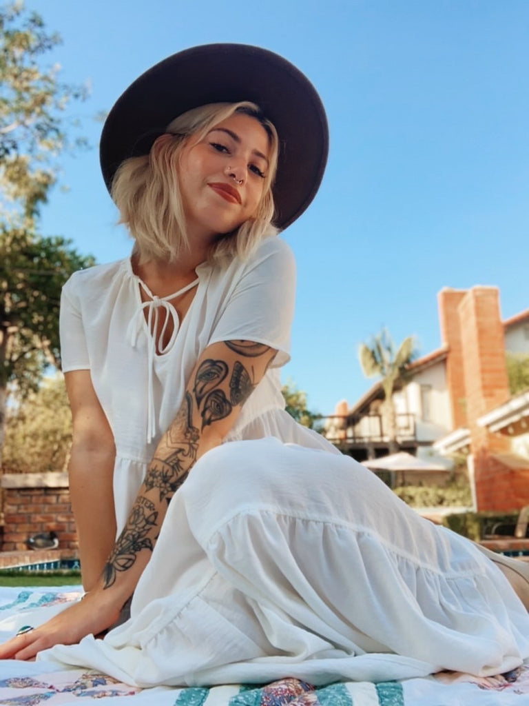 Santa Monica White Linen Tiered Maxi Dress