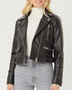 Tried and True Vegan Leather Moto Jacket In Black