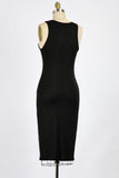 Must Have Double Layer BodyCon Midi Dress Various Colors (Black, Amber, Ivory, Olive, Bistro Green)