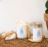 Blue Chalcedony Crystal Candle - Calming