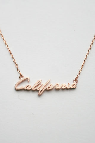 California Golden State Necklace In Gold and Rose Gold