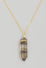Zula Crystal Drop Necklace In Gold