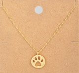 18K Dipped Puppy Love Dainty Gold Necklace