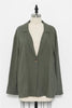 Daring To Be Olive Collar Blazer Jacket