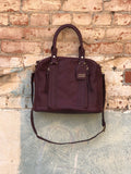 Parker Vegan Leather Handbag In Plum