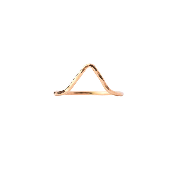 Curve Real Gold Stacking Ring