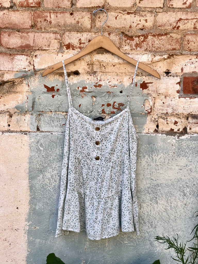 Three Button Babydoll Top In Natural