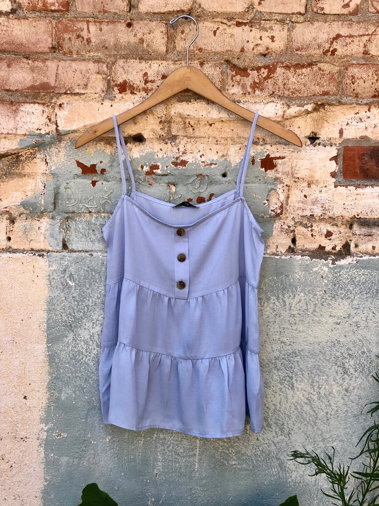 Three Button Babydoll Top In Natural