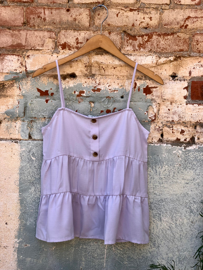 Three Button Babydoll Top In Natural