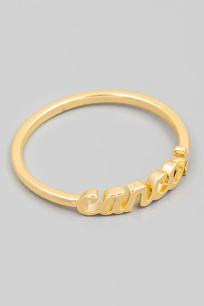 Zodiac Dainty Cursive Ring