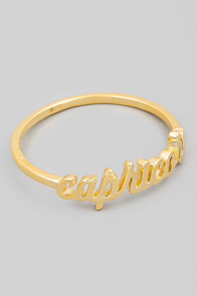 Zodiac Dainty Cursive Ring
