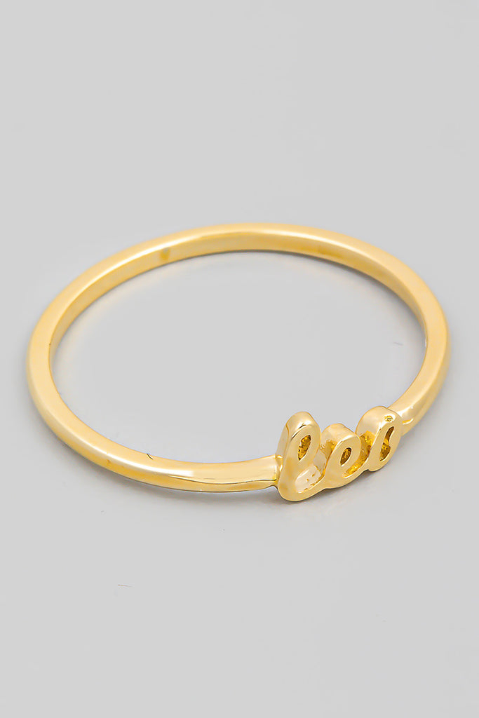 Zodiac Dainty Cursive Ring