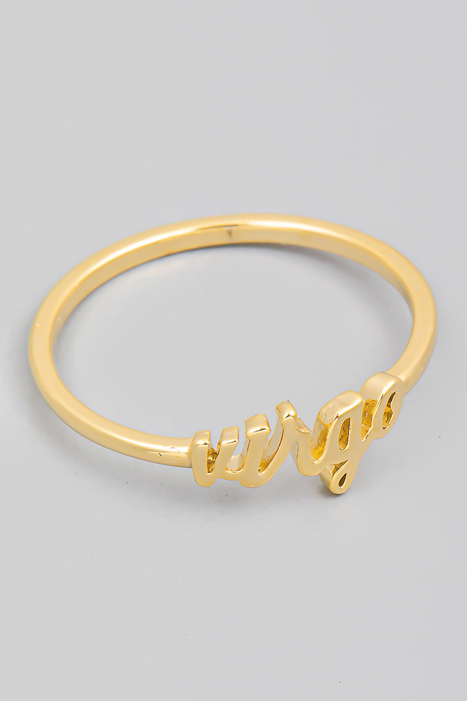 Zodiac Dainty Cursive Ring