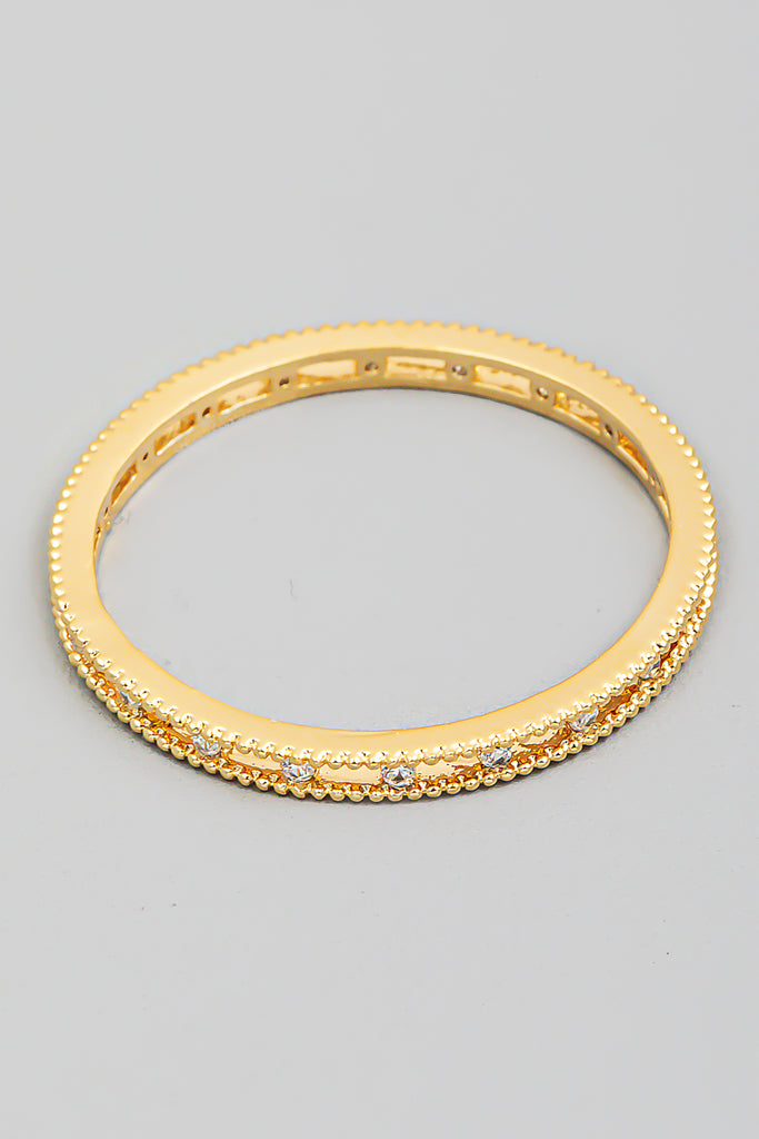 You're A Jewel Rhinestone Adorned Dainty Gold Ring