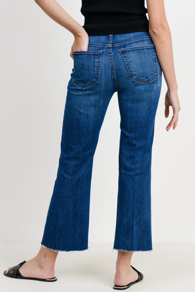 Raw Edge Flare Jeans