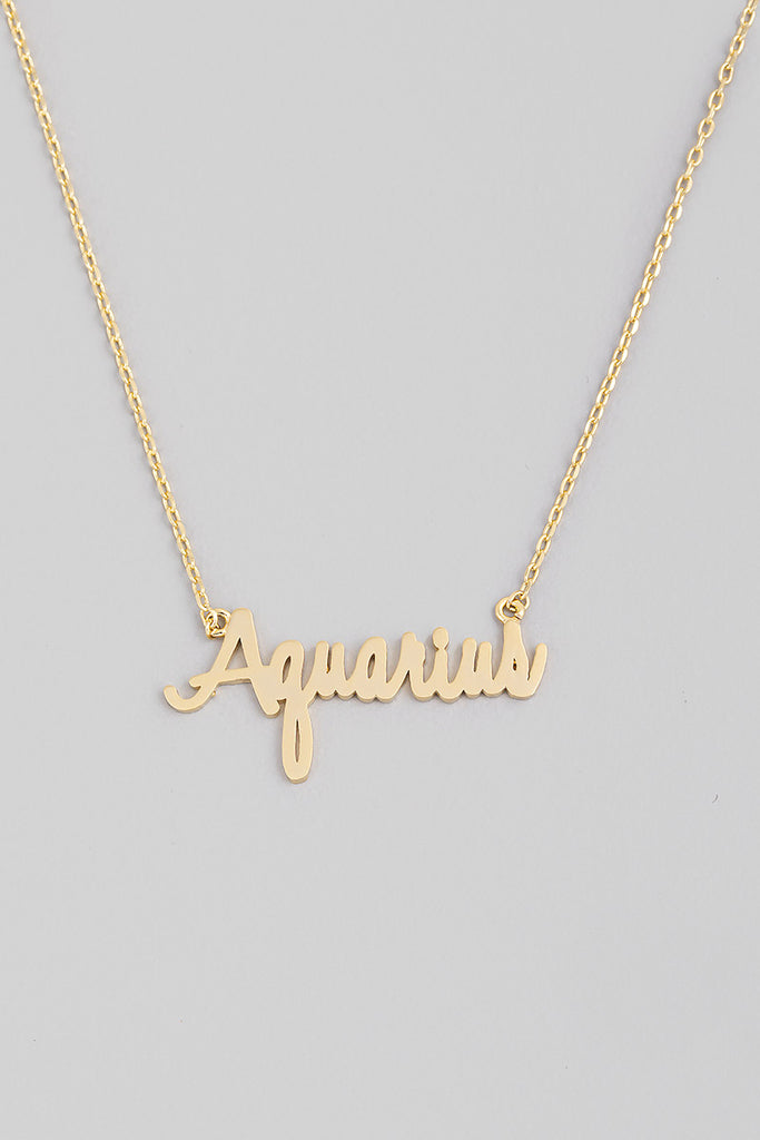 Cursive Zodiac Necklace - All Star Signs Available