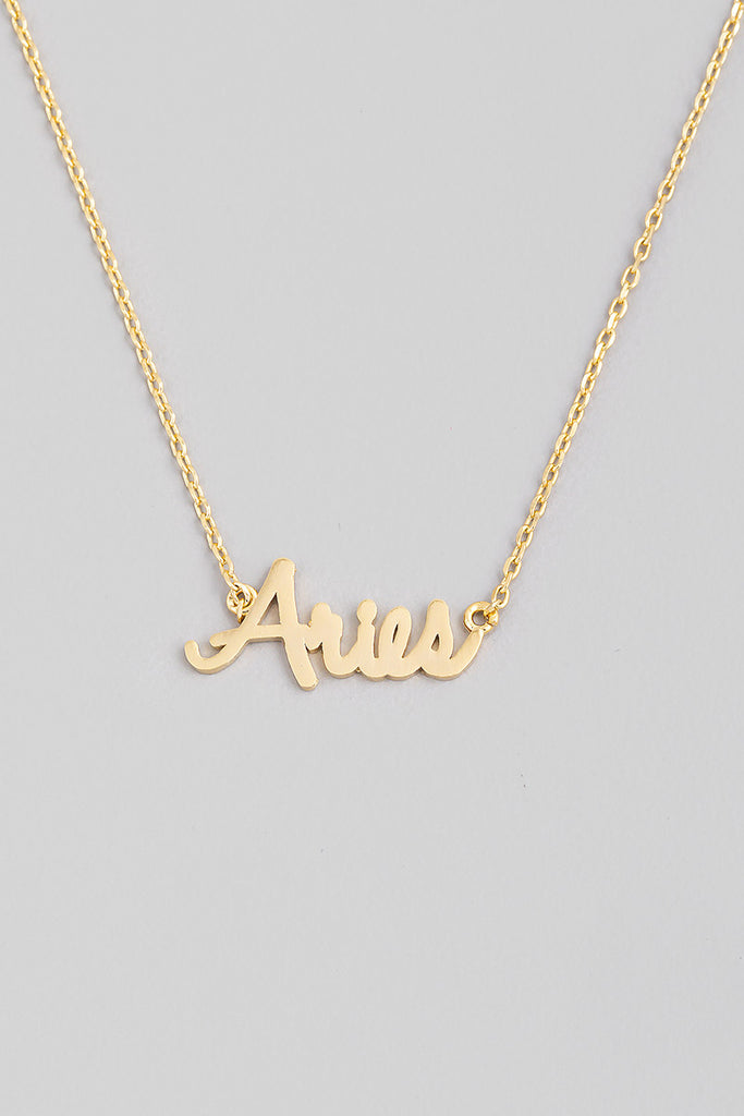 Cursive Zodiac Necklace - All Star Signs Available