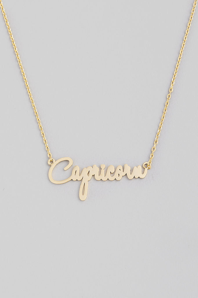 Cursive Zodiac Necklace - All Star Signs Available