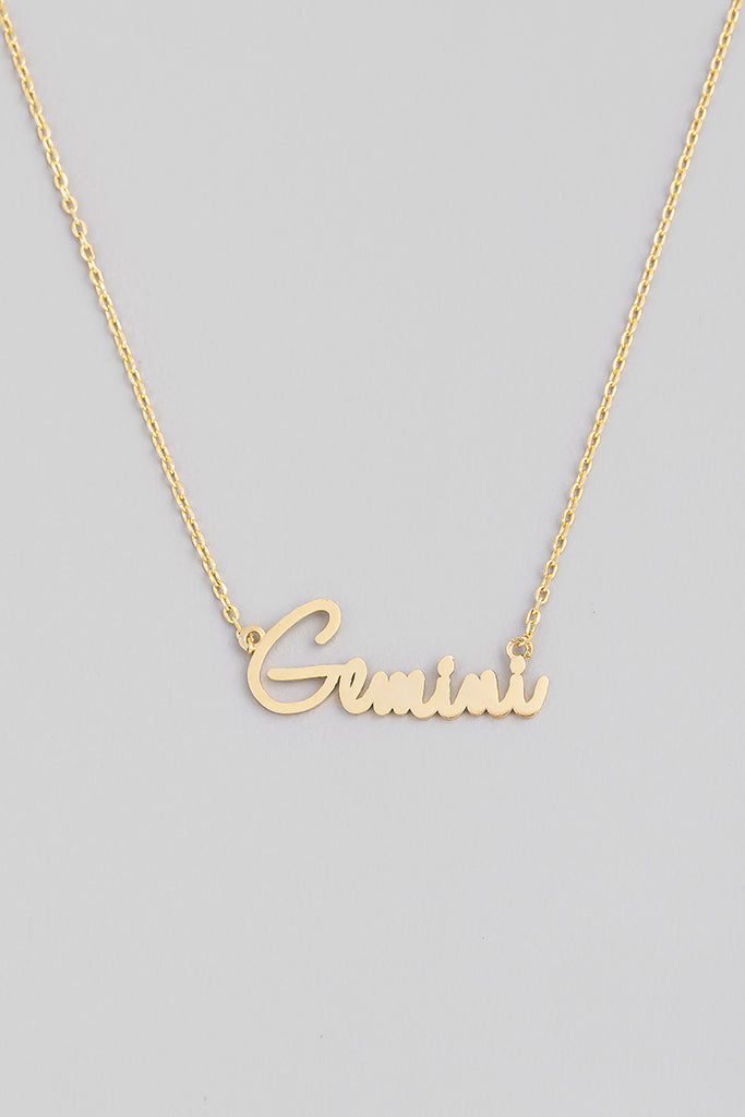 Cursive Zodiac Necklace - All Star Signs Available