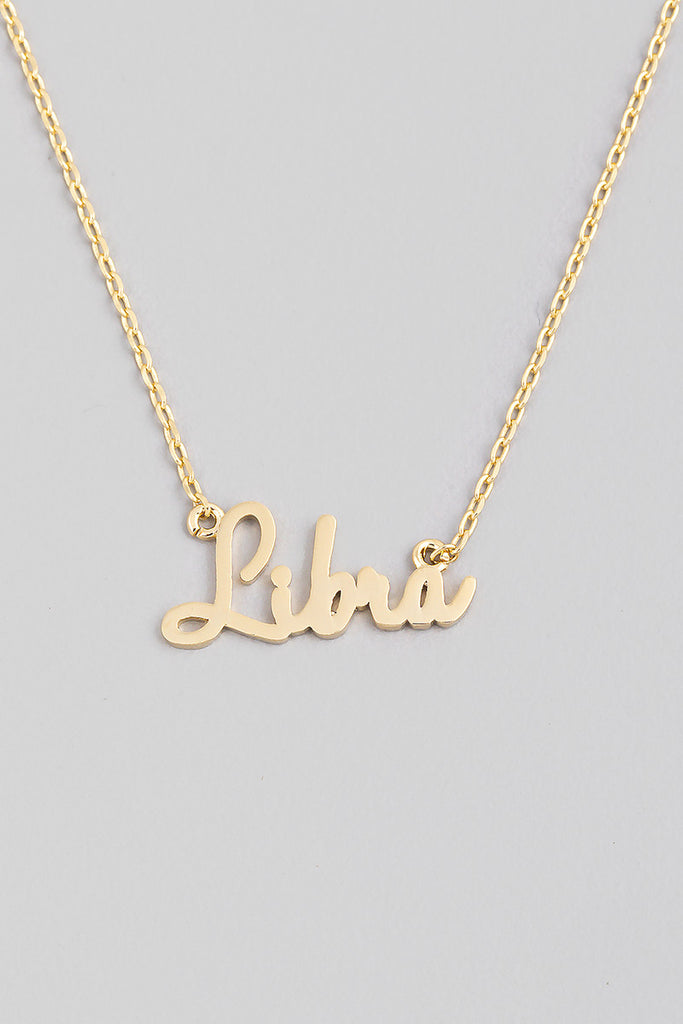 Cursive Zodiac Necklace - All Star Signs Available