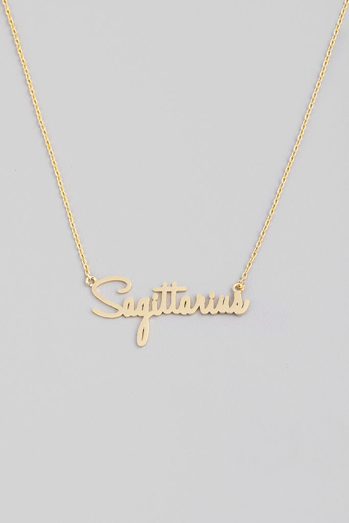 Cursive Zodiac Necklace - All Star Signs Available