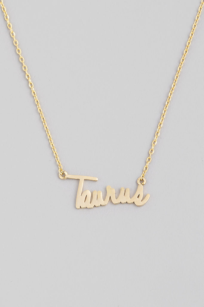 Cursive Zodiac Necklace - All Star Signs Available