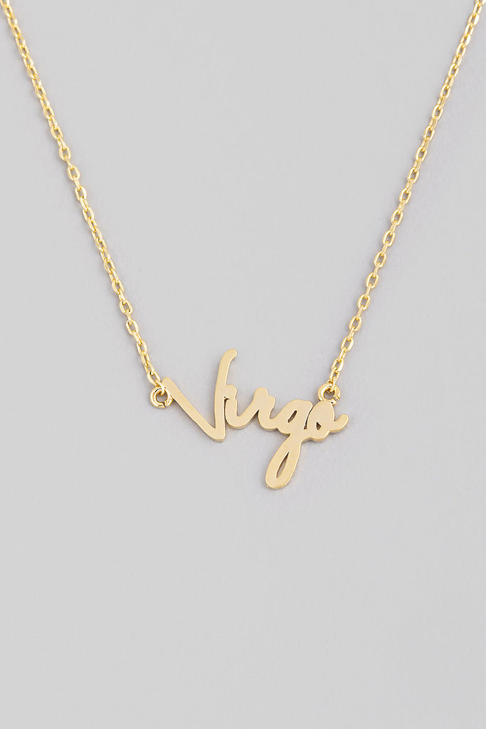 Cursive Zodiac Necklace - All Star Signs Available