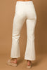 At Ease White High Rise Frayed Hem Flare Pants