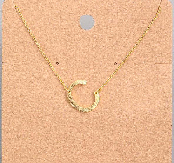 My Initial Gold Dainty Necklace (Large Letter) A-Z