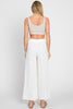 Wide Leg Chic Linen Pant In Classic White