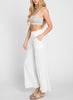 Wide Leg Chic Linen Pant In Classic White