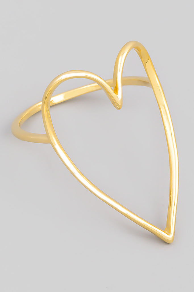 String Of Hearts Gold Statement Ring