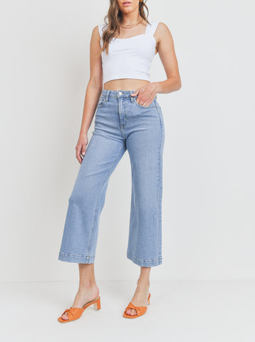 Sweet Jane High Rise Straight Leg Jean In Medium Wash