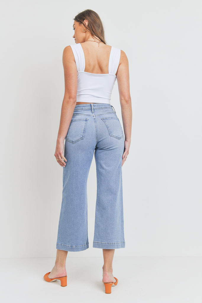 Best Denim High Waist Wide Leg Jean In Light Wash