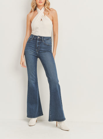 Ava Cotton Gauze Elastic Waist Pant in Carmel