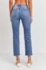 Can't Hold Back Medium Denim Slim Straight Jean With Distress