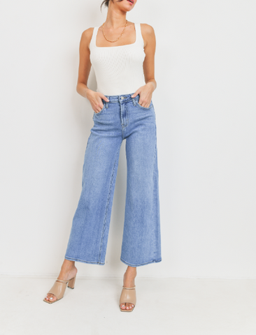 Ava Cotton Gauze Elastic Waist Pant in Carmel