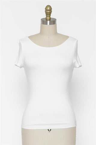 Mia Essential Two Layer Semi Crop Tank Top In Orange