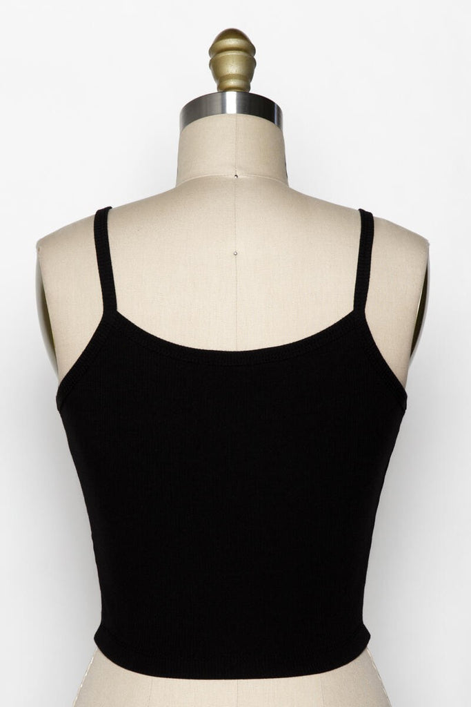 Most Wanted Essential Ribbed Tank  In Black