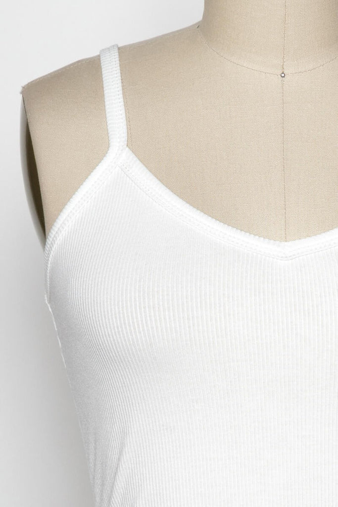 Most Wanted Essential Ribbed Tank  In Ivory