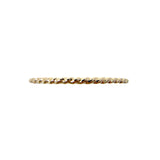 Twist Thin Band Real Gold Stacking Ring