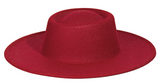 At A Glance Hat In Deep Red