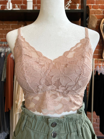 Cotton Pleated Detailed Ruffle Crop Top In Mauve