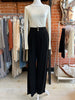Style Boss Chic Pleat Front Linen Trouser Pant in Black