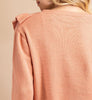 Button Front Ruffle Detail Cardigan In Soft Ginger